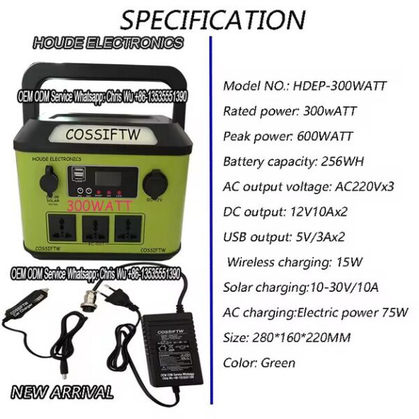 Power Station 300W Portable Solar Generator Power Supply for Outdoors - Image 4