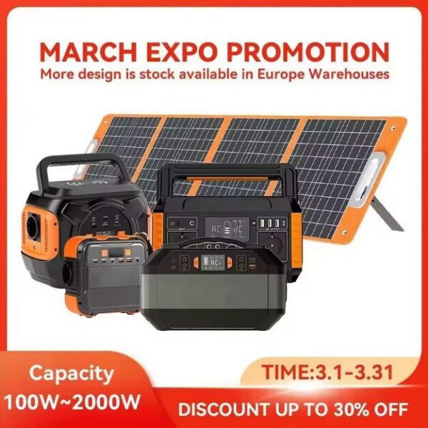 Portable Power Station 300W Power Supply Lithium Ion Battery System Charging Rechargeable Solar Generator Solar Panel Outdoor - Image 3